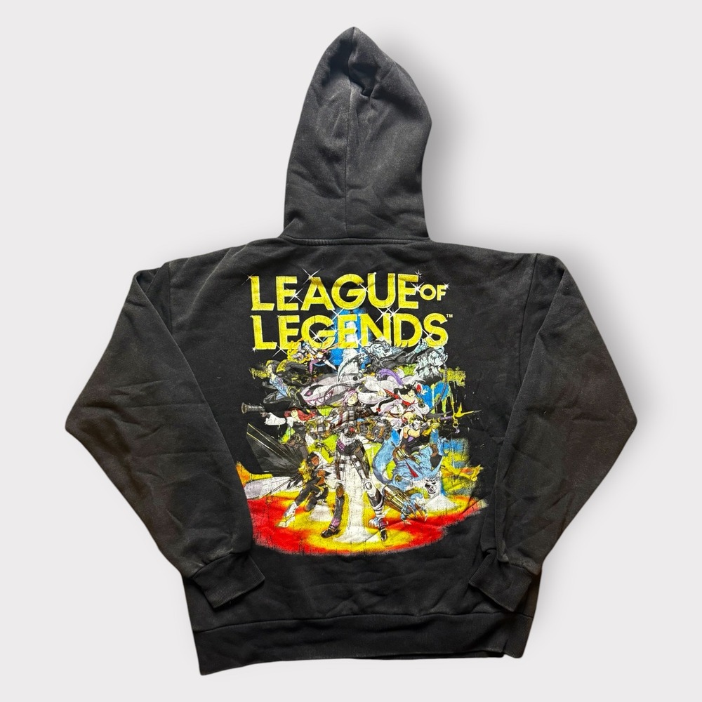 PacSun League of Legends Graphic Hoodie Black Mens Small Champions Back Print